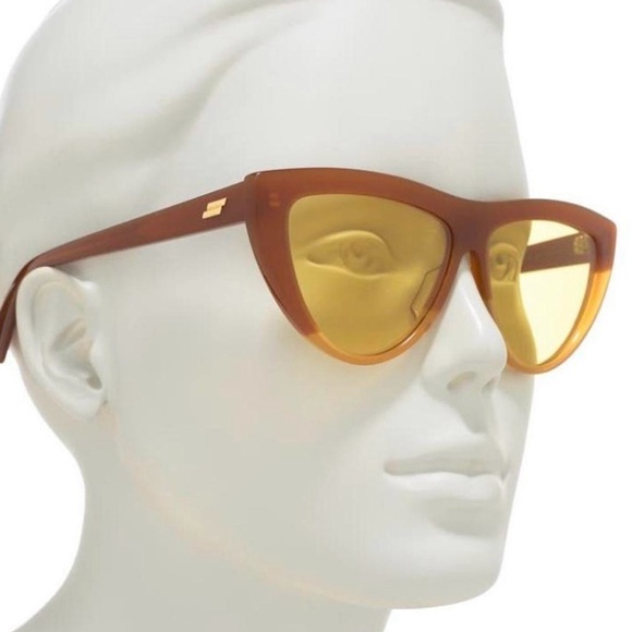 Bottega Veneta cat eye yellow brown Sunglasses main image 7